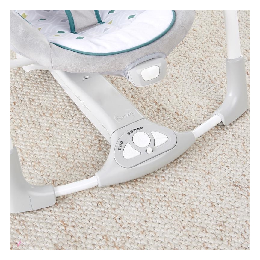 Ingenuity - Columpio vibrador para bebés con melodía 2en1 NASH 4xLR20