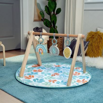 Ingenuity - Manta infantil para jugar con un trapecio de madera SOL VALLEY