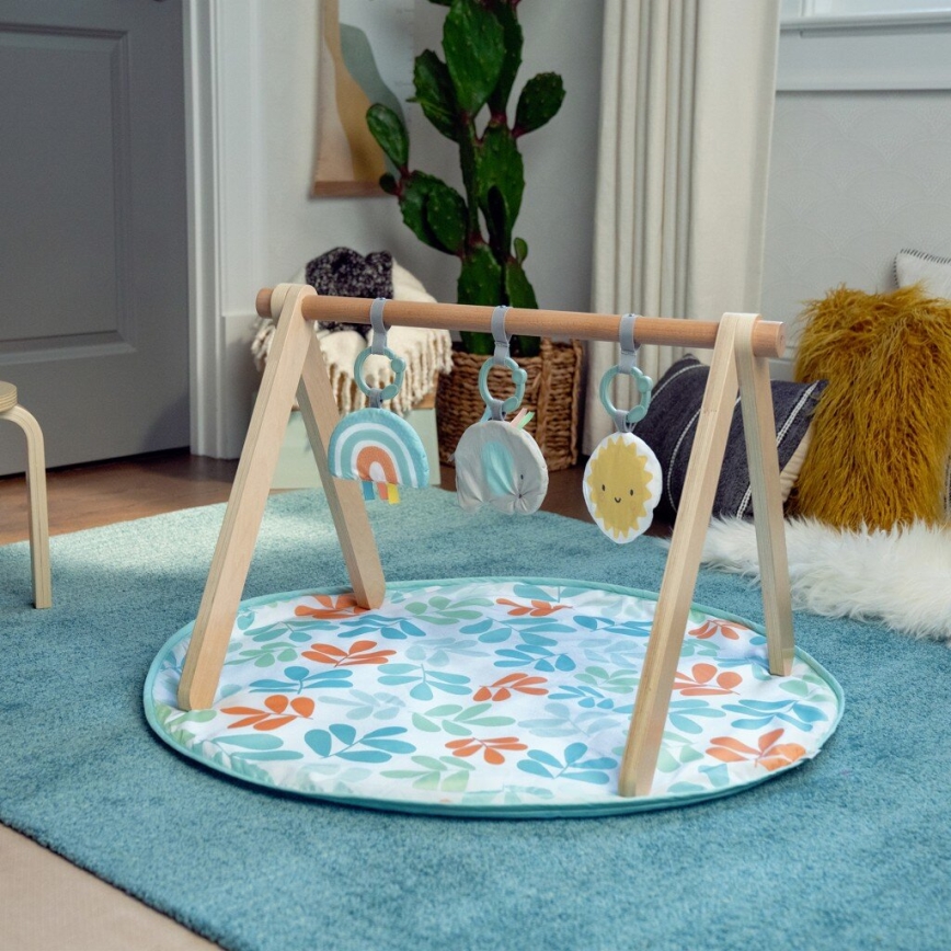 Ingenuity - Manta infantil para jugar con un trapecio de madera SOL VALLEY