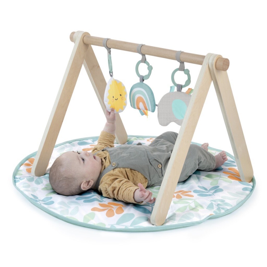 Ingenuity - Manta infantil para jugar con un trapecio de madera SOL VALLEY