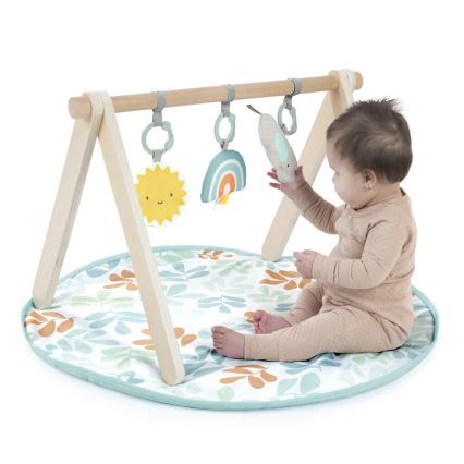 Ingenuity - Manta infantil para jugar con un trapecio de madera SOL VALLEY