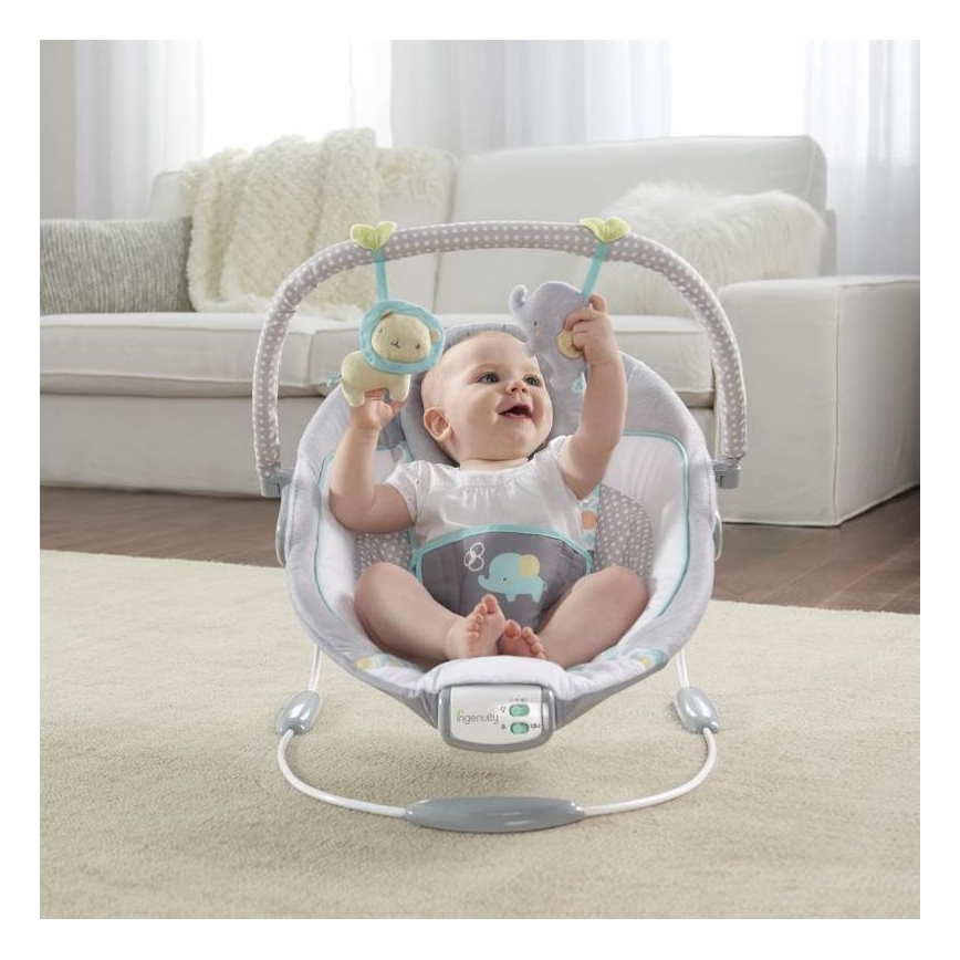 Ingenuity - Tumbona vibradora para bebés con melodía MORRISON 3xC