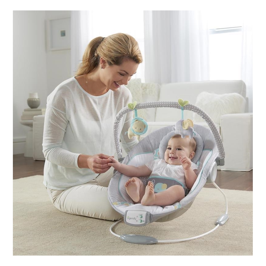 Ingenuity - Tumbona vibradora para bebés con melodía MORRISON 3xC