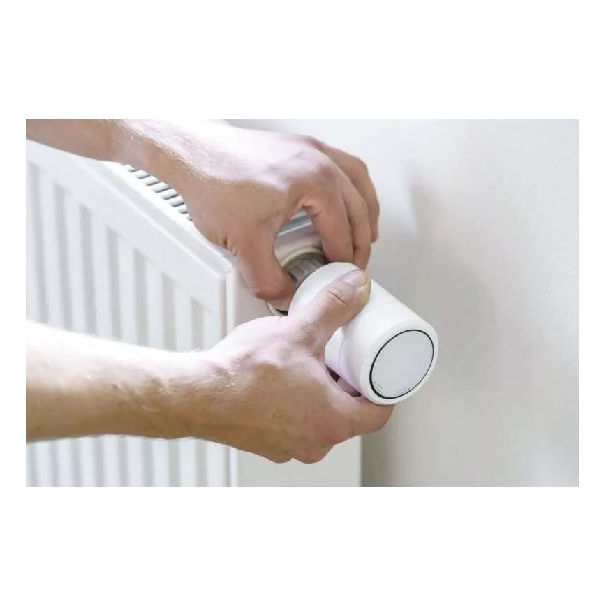 Inteligente cabezal termostatico con pantalla LCD GoSmart M30x1,5 2xAA/1,5V Tuya