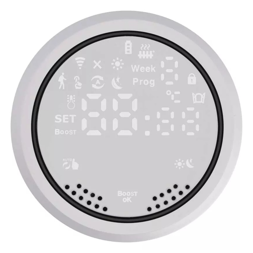 Inteligente cabezal termostatico con pantalla LCD GoSmart M30x1,5 2xAA/1,5V Tuya