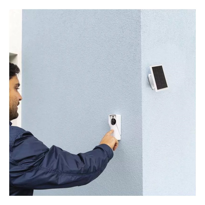 Intercomunicador de video inalámbrico con un panel solar GoSmart 4400 mAh 3xAA IP44 Wi-Fi Tuya