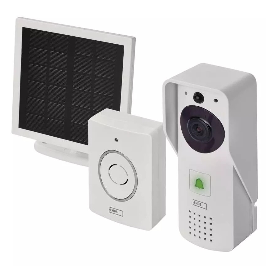 Intercomunicador de video inalámbrico con un panel solar GoSmart 4400 mAh 3xAA IP44 Wi-Fi Tuya