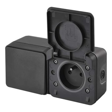 Interruptor alternando con un enchufe 250V/16A IP55