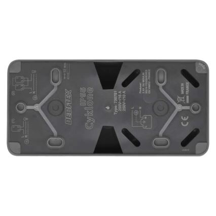 Interruptor alternando con un enchufe 250V/16A IP55