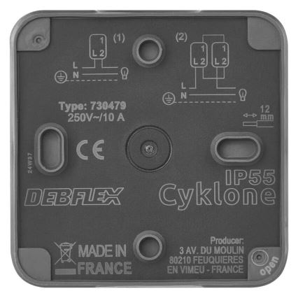 Interruptor doméstico alterno 250V/10A IP55