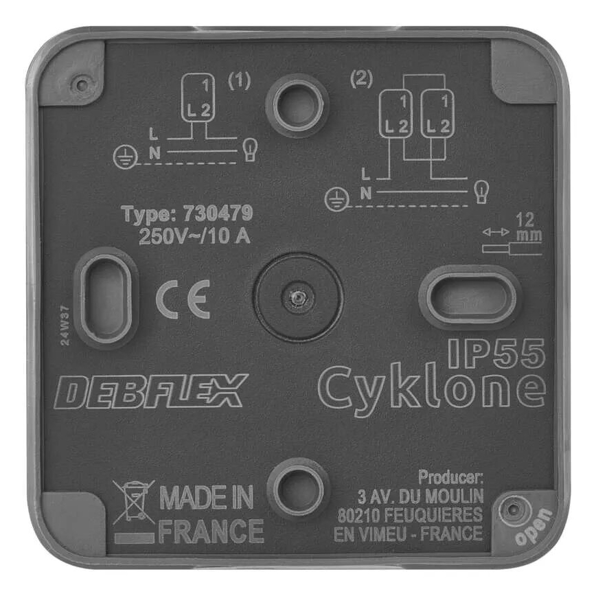 Interruptor doméstico alterno 250V/10A IP55