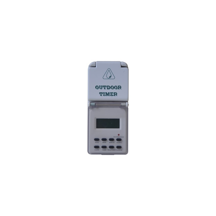 Interruptor horario semanal digital de exterior 16A/230V IP44