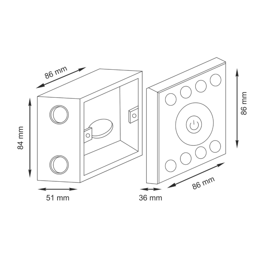 Interruptor táctil con regulador de intensidad para cintas LED monocolor 12-24V 4 canales