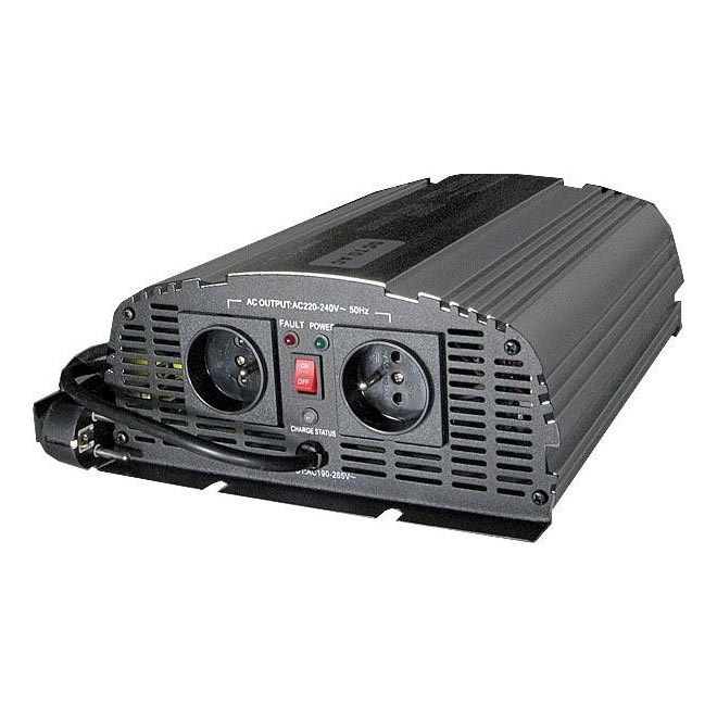 Inversor de tensión 1000W/12V/230V + SAI