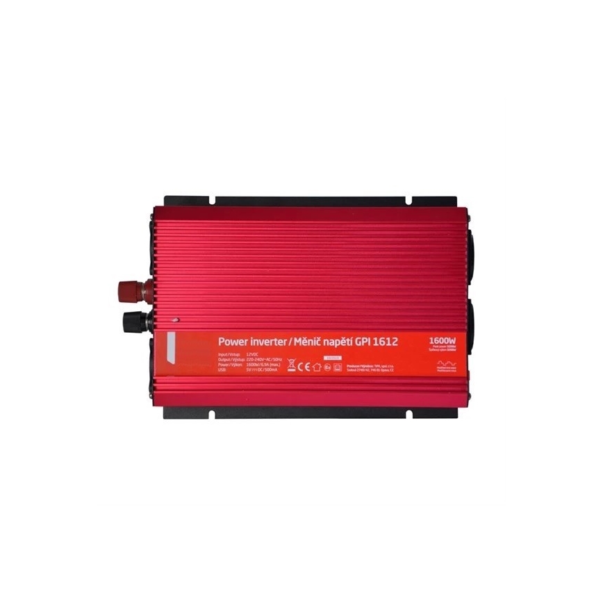 Inversor de tensión 1600W/12/230V + USB