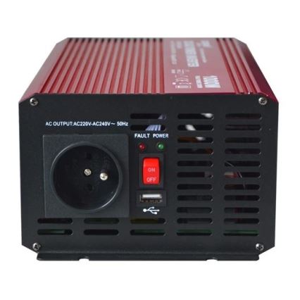 Inversor de tensión CARSPA 1000W/12/230V + USB