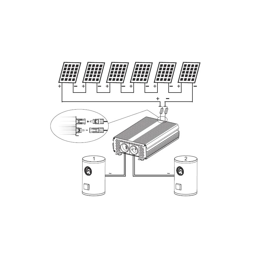 Inversor solar para calentar agua ECO Solar Boost MPPT-3000 3kW