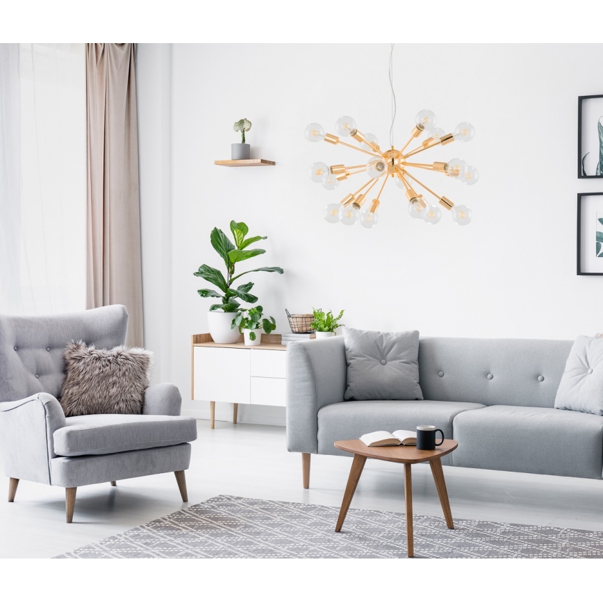 Lámpara colgante THEO 18xE27/40W/230V