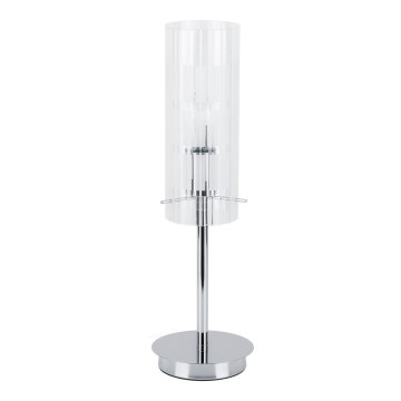 ITALUX - Lámpara de mesa MAX 1xE27/60W/230V cromo brillante/transparente