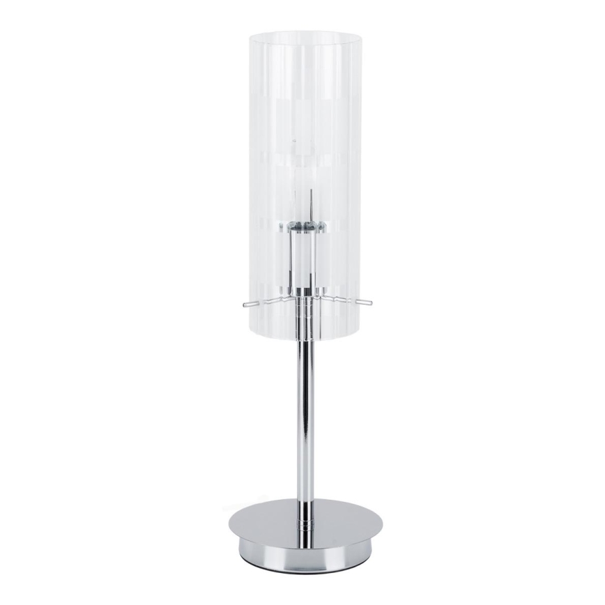 ITALUX - Lámpara de mesa MAX 1xE27/60W/230V cromo brillante/transparente