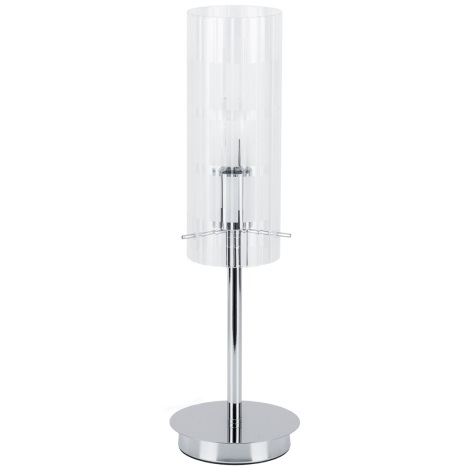 ITALUX - Lámpara de mesa MAX 1xE27/60W/230V cromo/transparente