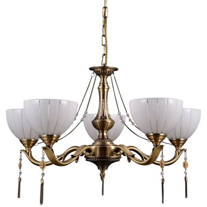 ITALUX - Lámpara colgante con cadena BAXIO 5xE27/60W/230V