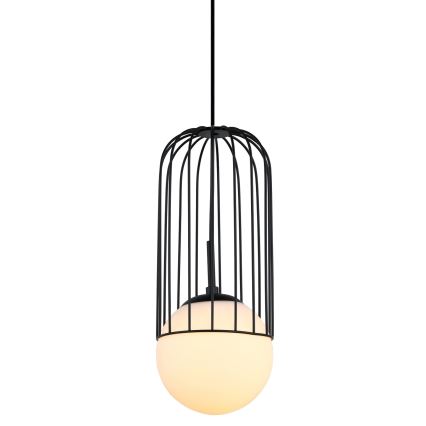 ITALUX - Lámpara colgante MATTY 1xE27/40W/230V diá. 15 cm negro