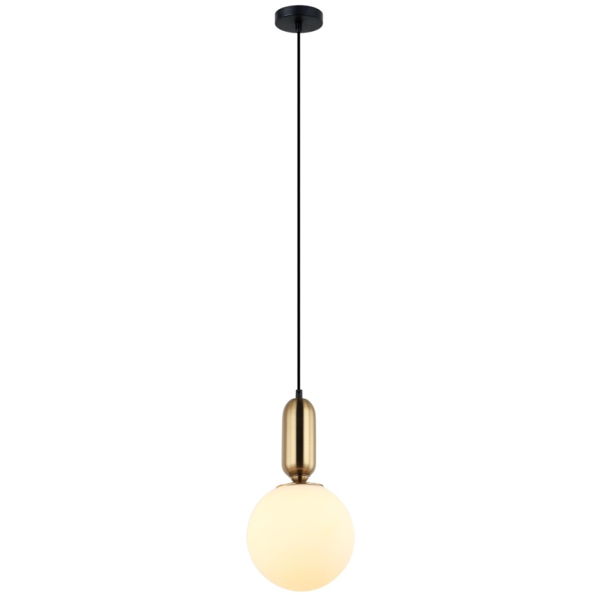 ITALUX - Lámpara colgante ALDEVA 1xE27/40W/230V diá. 20 cm negro/bronce
