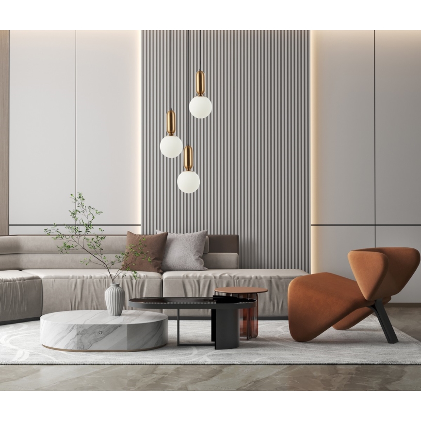 ITALUX - Lámpara colgante ALDEVA 3xE27/40W/230V negro/bronce