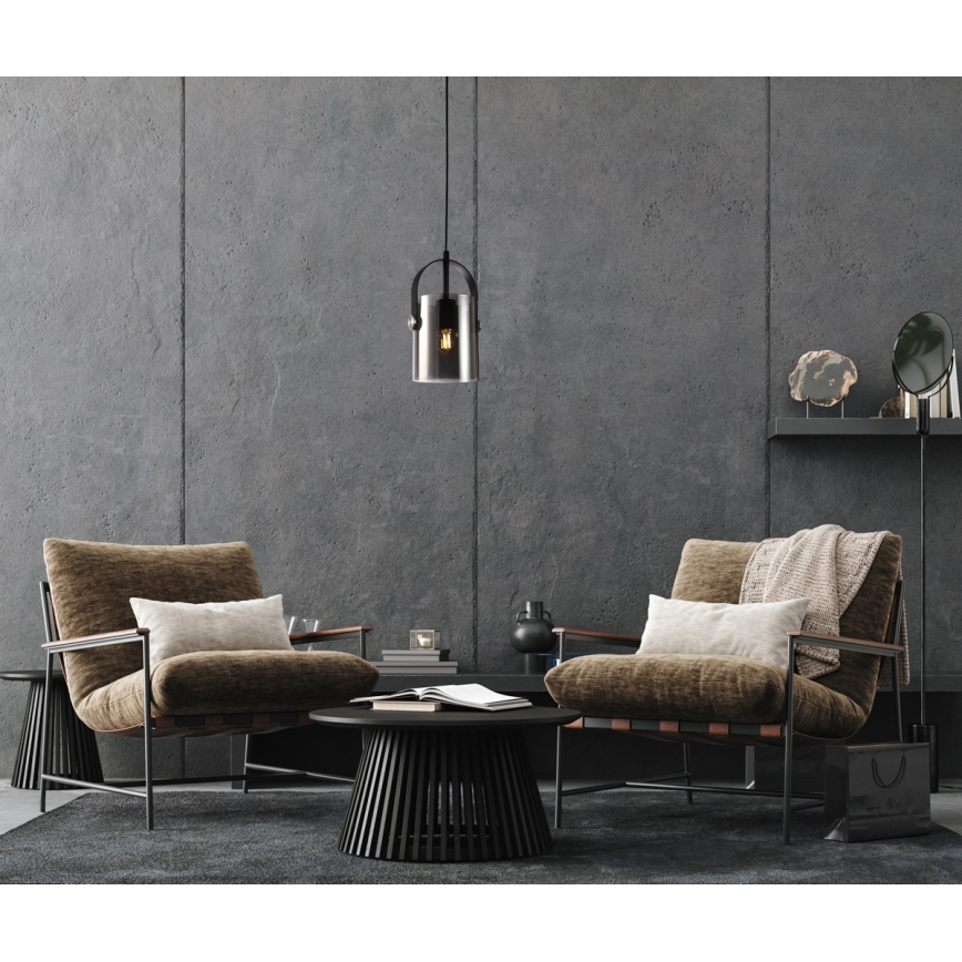 ITALUX - Lámpara colgante NANESMA 1xE27/40W/230V negro