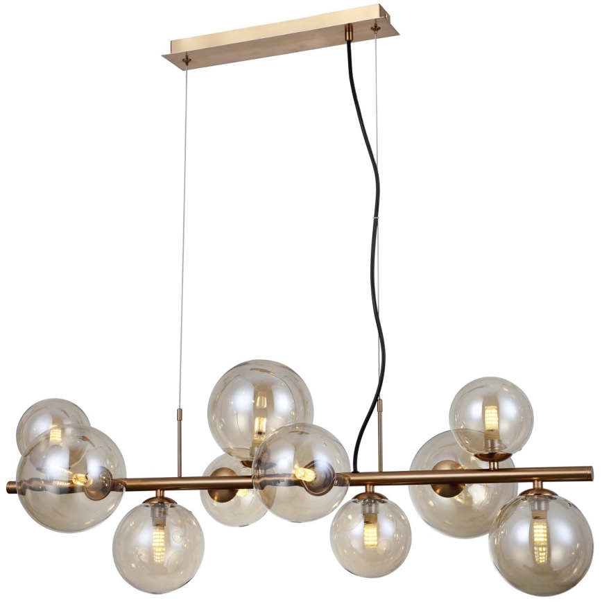 ITALUX - Lámpara colgante CANELLO 10xG9/5W/230V latón