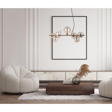 ITALUX - Lámpara colgante CANELLO 7xG9/5W/230V latón