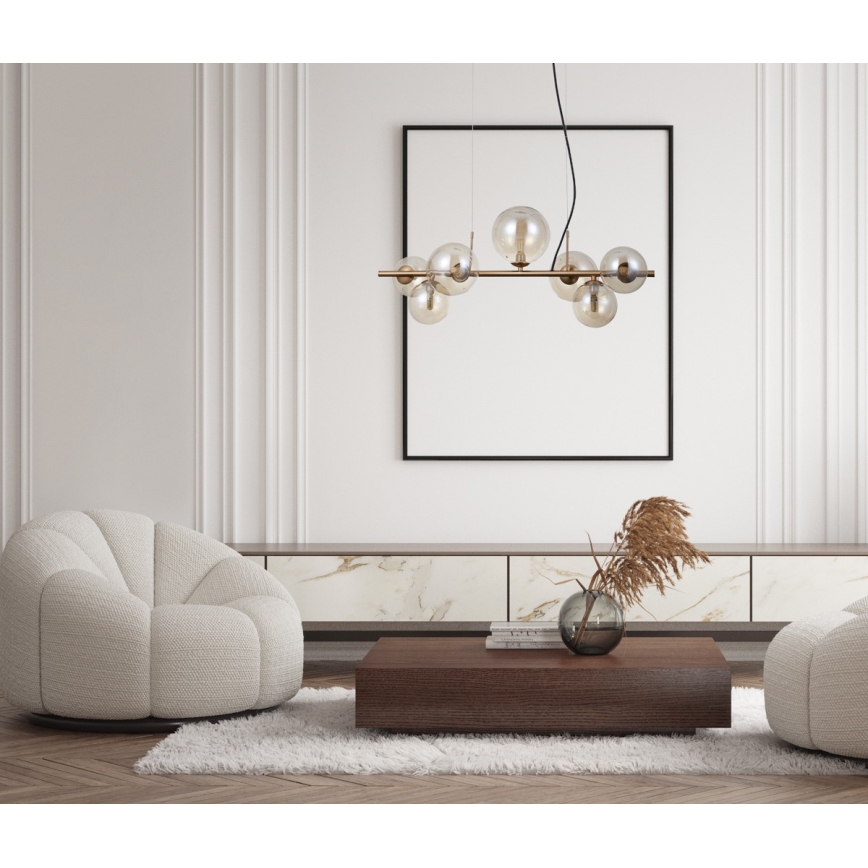 ITALUX - Lámpara colgante CANELLO 7xG9/5W/230V latón