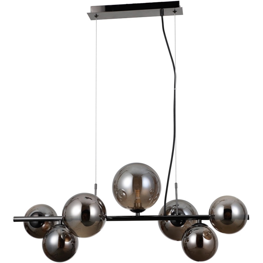 ITALUX - Lámpara colgante CANELLO 7xG9/5W/230V negro