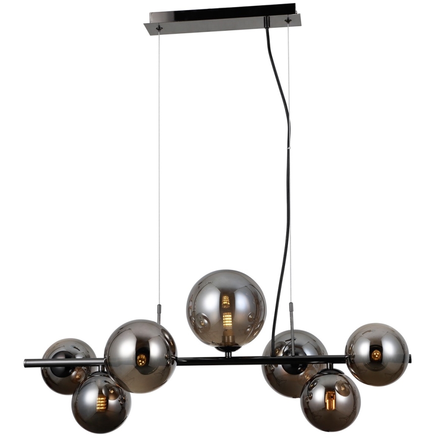 ITALUX - Lámpara colgante CANELLO 7xG9/5W/230V negro