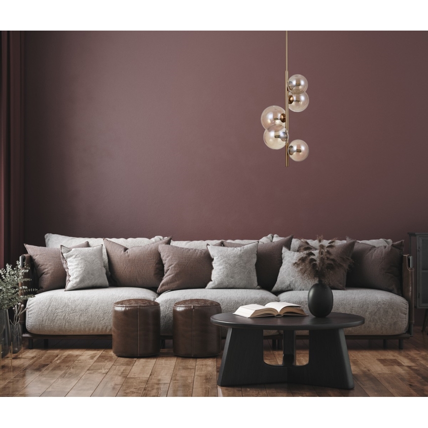 ITALUX - Lámpara colgante CANELLO 5xG9/5W/230V latón