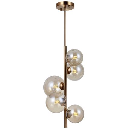 ITALUX - Lámpara colgante CANELLO 5xG9/5W/230V latón
