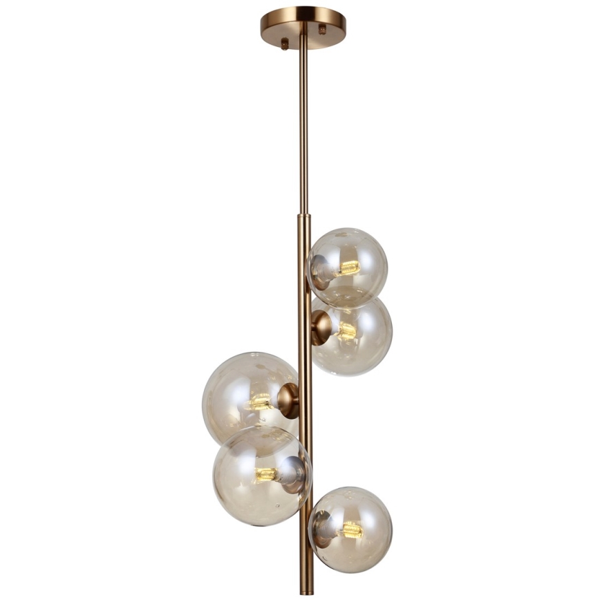 ITALUX - Lámpara colgante CANELLO 5xG9/5W/230V latón