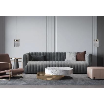 ITALUX - Lámpara colgante SABRIGA 1xE14/40W/230V cromo mate