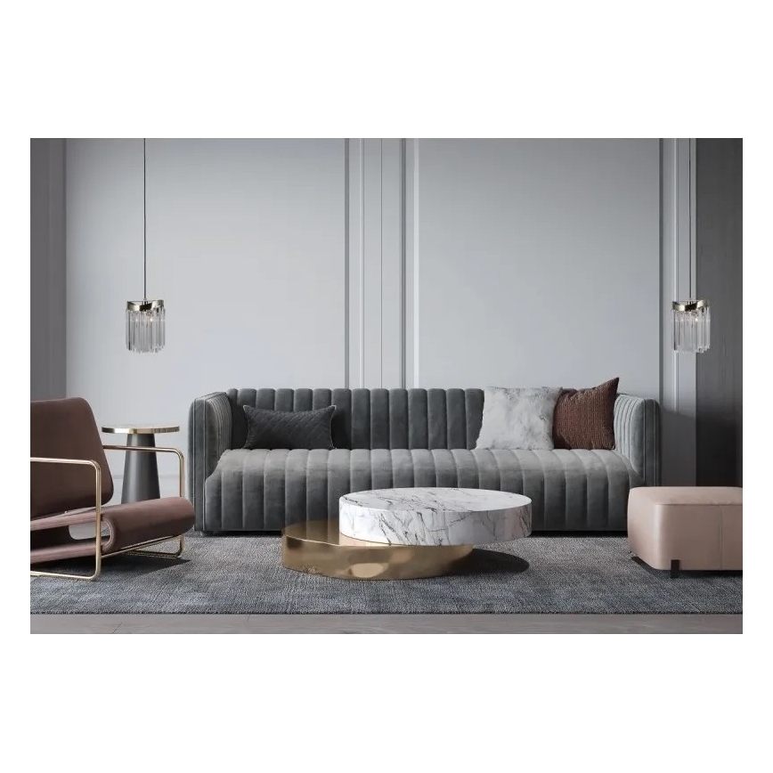 ITALUX - Lámpara colgante SABRIGA 1xE14/40W/230V cromo mate
