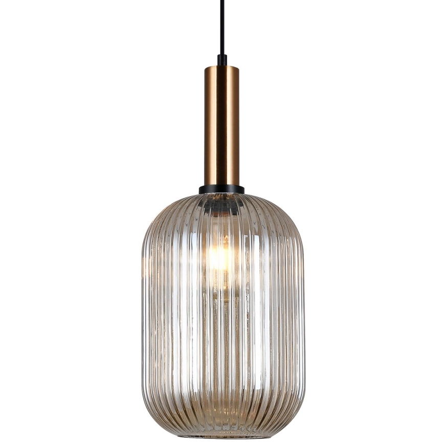ITALUX - Lámpara colgante ANTIOLA 1xE27/40W/230V diá. 20 cm bronce