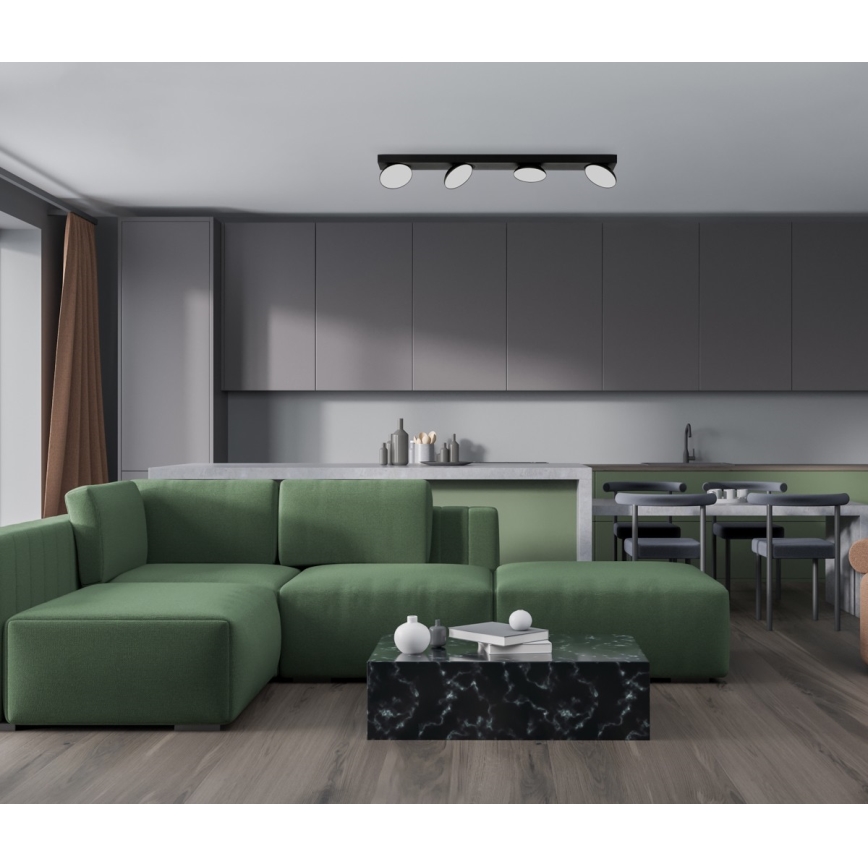 ITALUX - Foco LED CASTELIO 4xLED/5W/230V 4000K negro