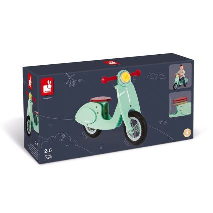 Janod - Bicicleta de empuje para niños VESPA verde