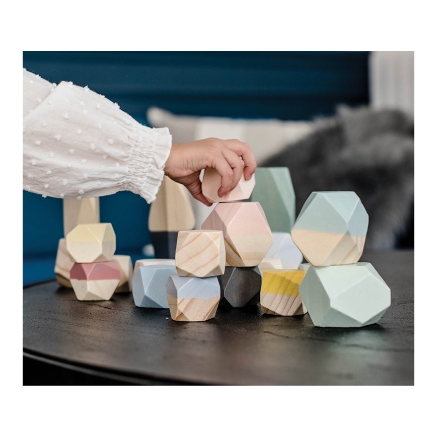 Janod - Bloques de madera SWEET COCOON 20 piezas piedras