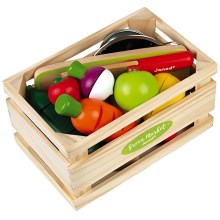 Janod - Caja de madera con frutas y verduras