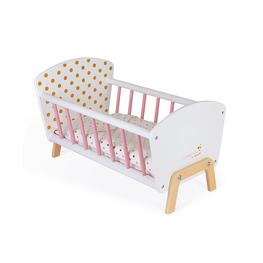 Janod - Cama para muñecas CANDY CHIC