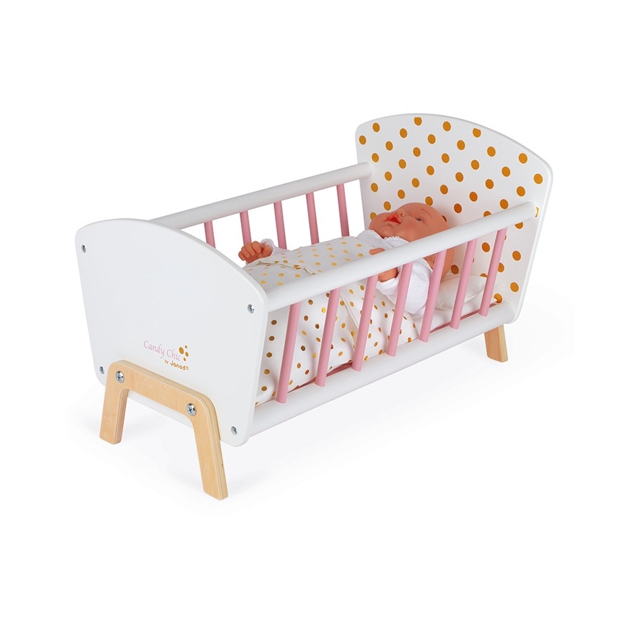 Janod - Cama para muñecas CANDY CHIC