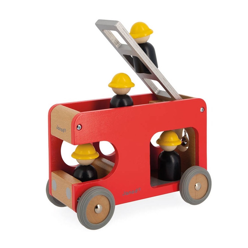 Janod - Camión de bomberos de madera BOLID