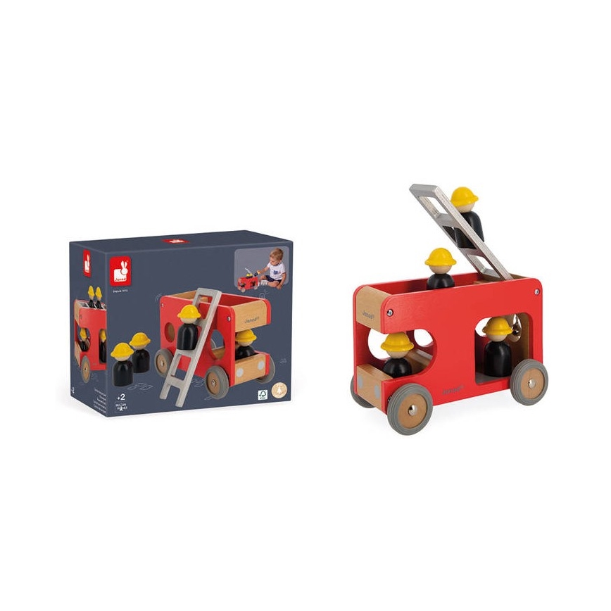Janod - Camión de bomberos de madera BOLID