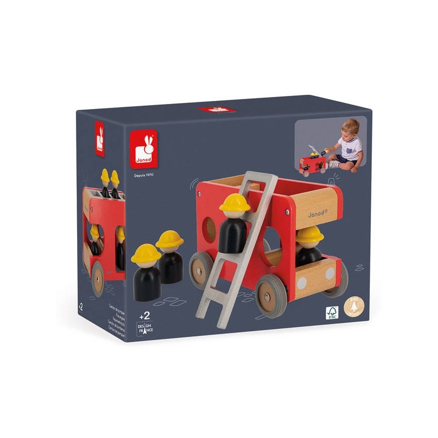 Janod - Camión de bomberos de madera BOLID
